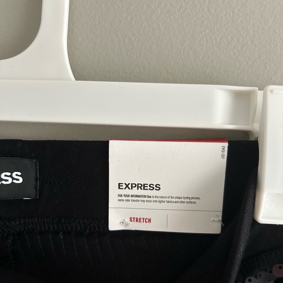 Express Black Sequin Full-Length Leggings, Size XS, NWT - Picture 4 of 7